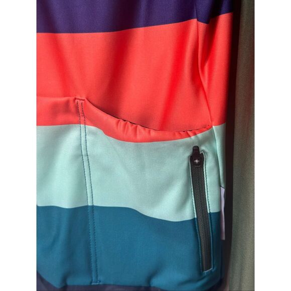 NWT Velocio Rugby Striped Long Sleeve Olive Cycling Jacket Men's Medium - Picture 12 of 13